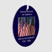 Verklaring van Onafhankelijkheid 250e Verjaardag V Ornament (voorkant)
