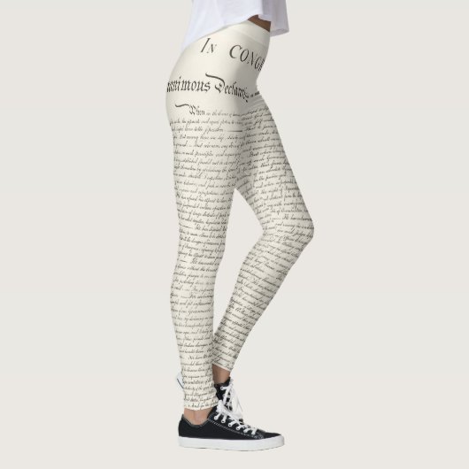 Verklaring van Onafhankelijkheid Amerika op 4 juli Leggings (Rechts)