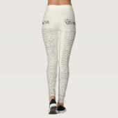 Verklaring van Onafhankelijkheid Amerika op 4 juli Leggings (Achterkant)