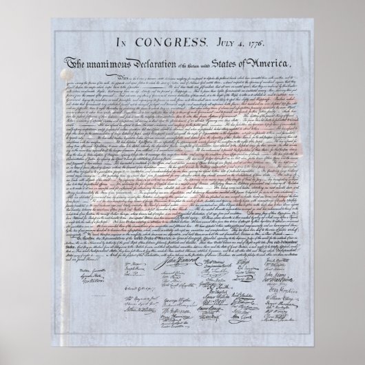 Verklaring van Onafhankelijkheid Amerikaanse Gesch Poster (Voorkant)