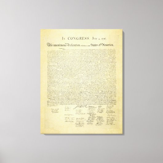 Verklaring van onafhankelijkheid Canvas Print (Voorkant)