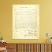 Verklaring van onafhankelijkheid Canvas Print (Insitu (Woonkamer))