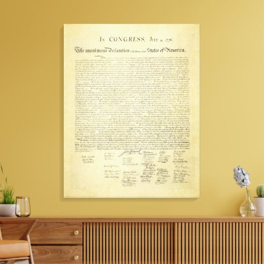 Verklaring van onafhankelijkheid Canvas Print (Insitu (Woonkamer))