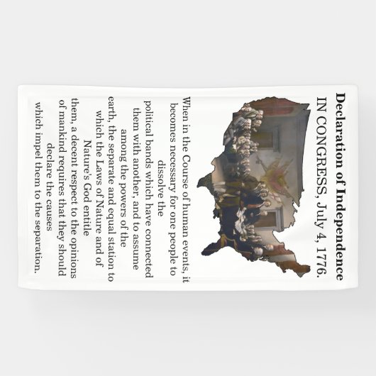 Verklaring van Onafhankelijkheid CONGRESS, 4 juli  Spandoek (Horizontaal)