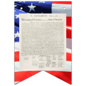 Verklaring van Onafhankelijkheid Tekst Amerikaanse Vlaggetjes (Derde vlag)