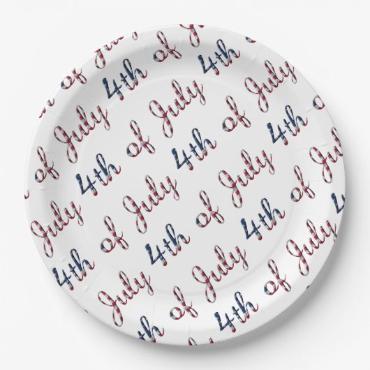 Verklaring van Onafhankelijkheid VS van 4 juli Papieren Bordje (Voorkant)