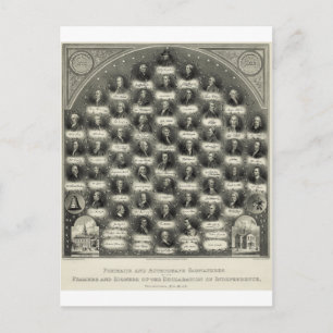 Verklaring van onafhankelijkheidsportretten Ondert Briefkaart