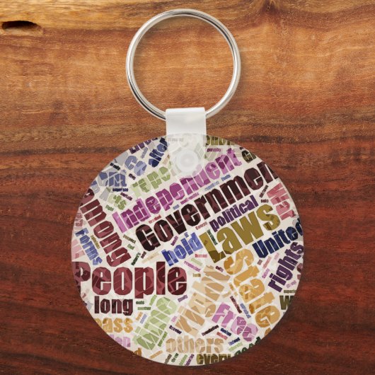 Verklaring van Onafhankelijkheidswoord Cloud Sleutelhanger (Voorkant)