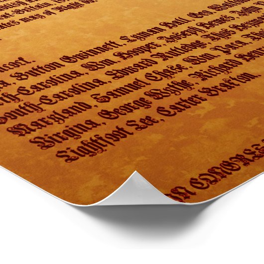 Verklaring van onafhankelijkheidV-1-stijl-1 Poster (Hoek)