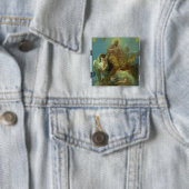Verklaring van St. Isidor Vierkante Button 5,1 Cm (In situ)