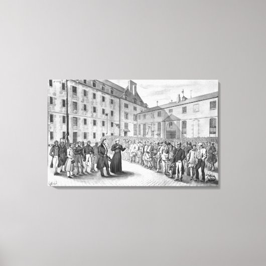 Verklaringen voor het vertrek van de veroordeelden canvas afdruk (Voorkant)