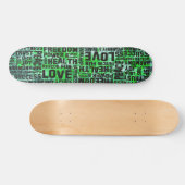 verklaringen zwarte - groene verf persoonlijk skateboard (Horizontaal)