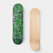 verklaringen zwarte - groene verf persoonlijk skateboard (Voorkant)