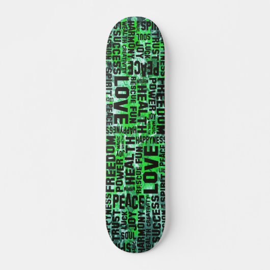 verklaringen zwarte - groene verf persoonlijk skateboard (Voorkant)