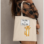 Verklaringtas-demonstrant personaliseert kat tote bag