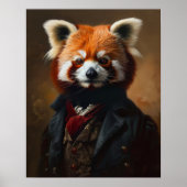 Verklede dierenprints, Royal Red Panda Poster (Voorkant)
