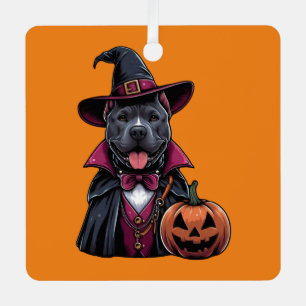 Verklede Pitbull Halloween Metalen Ornament