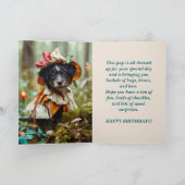 VERKLEDE PUP VERJAARDAG KAART (Binnen)