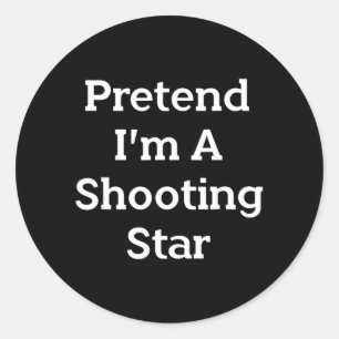 Verkleed als een vallende ster Grappig Halloween Ronde Sticker
