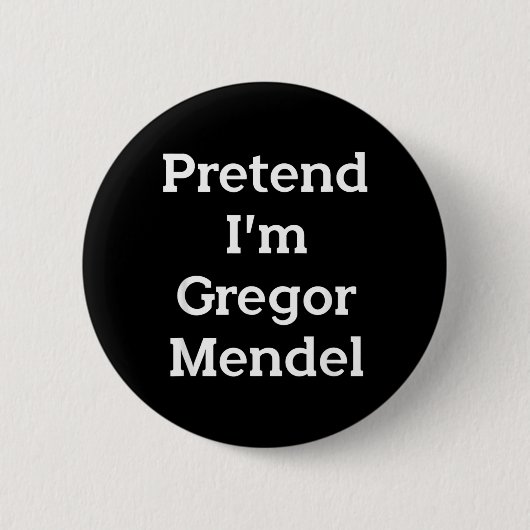 Verkleed als Gregor Mendel Grappig Halloween Kostu Ronde Button 5,7 Cm (Voorkant)