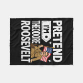 Verkleed als Theodore Roosevelt Kostuum Halloween Fleece Deken (Voorkant (Horizontaal))