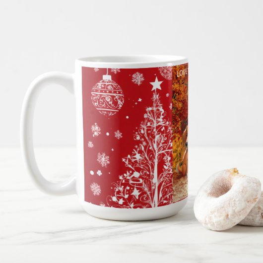 "Verkleed in liefde: Hond Moeder Leven Nooit keek  Koffiemok (Met donut)