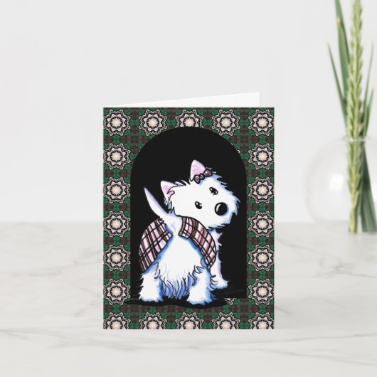 Verkleed naar Kilt Westie Kaart (Voorkant)