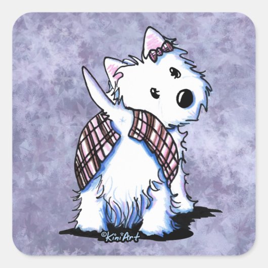 Verkleed naar Kilt Westie Stickers (Voorkant)