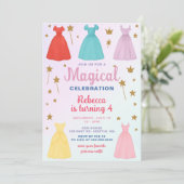 Verkleed outfits meisjes Prinses Verjaardagsfeest Kaart (Staand voorkant)