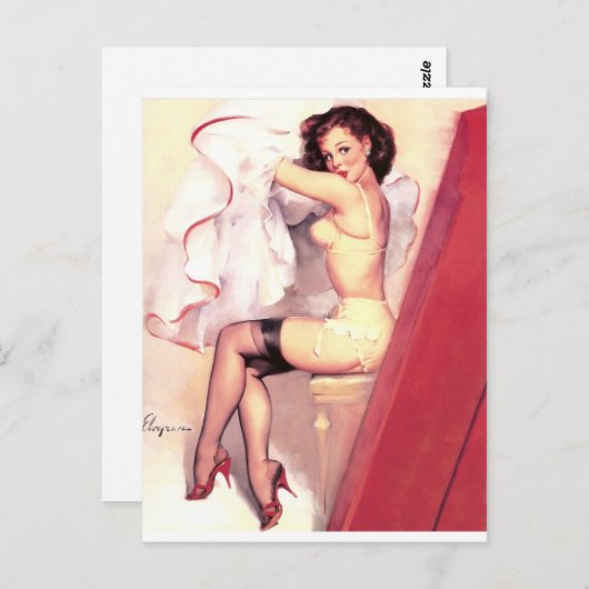 Verkleedkamer omhoog briefkaart (Voorkant / Achterkant)