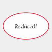 Verkleefde ovale sticker (Voorkant)