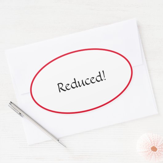 Verkleefde ovale sticker (Envelop)