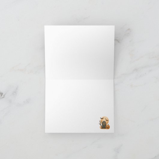 Verkleidingsfeestje Halloween Bedankkaart (Binnen)