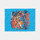 Verklein de vierde uit patriottisch skeletstrand fleece deken (Voorkant (Horizontaal))