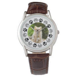 Verkleinbare hond portret hoektand horloge