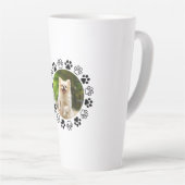 Verkleinbare hond portret hoektand latte mok (Rechterhoek)