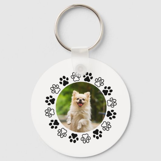 Verkleinbare hond portret hoektand sleutelhanger (Voorkant)