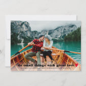 Verkleinde fotobrochure voor micro-huwelijk aankondiging (Voorkant)