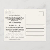 Verkleinde huwelijksgastenlijst Eucalyptus Crème Aankondigingskaart (Achterkant)