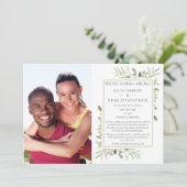 Verkleinde Micro Groene Fototrouwdag Kaart (Staand voorkant)