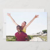 Verkleinde microgroene fototrouwdag kaart (Achterkant)