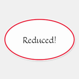 Verkleinde ovale sticker