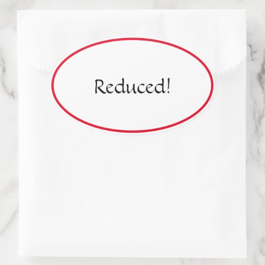 Verkleinde ovale sticker (Tas)