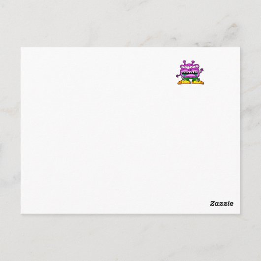 Verkleing Alien Briefkaart (Achterkant)