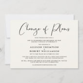 Verkleining Huwelijk Wijziging van de plannen Eleg Aankondiging (Voorkant)