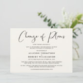 Verkleining Huwelijk Wijziging van Plan Elegant Cr Aankondiging (Staand voorkant)