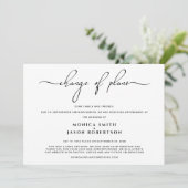 Verkleining Huwelijk Wijziging van Plannen Trendy  Aankondiging (Staand voorkant)