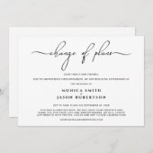 Verkleining Huwelijk Wijziging van Plannen Trendy  Aankondiging (Voorkant / Achterkant)