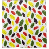 Verkleurd Autumn Leaf-patroon Douchegordijn (Voorkant)