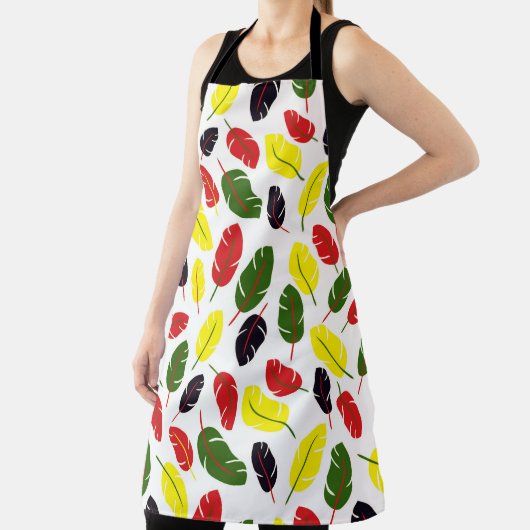 Verkleurd Autumn Leaf-patroon Schort (Insitu)